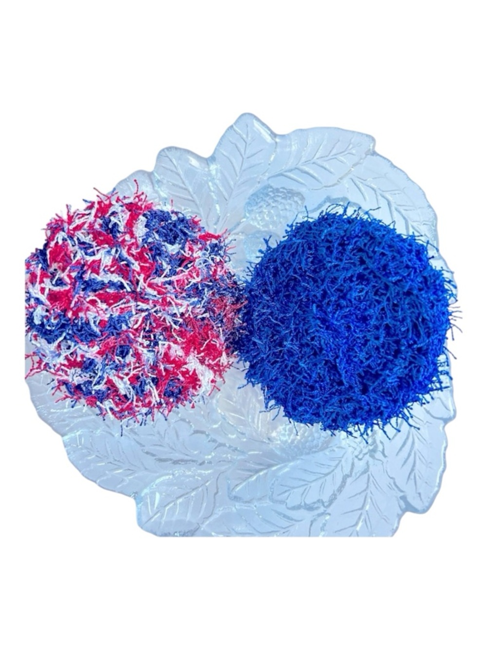 Hand Crafted Crocheted Colorful Reusable Polyester Kitchen Dish Scrubbing Pads